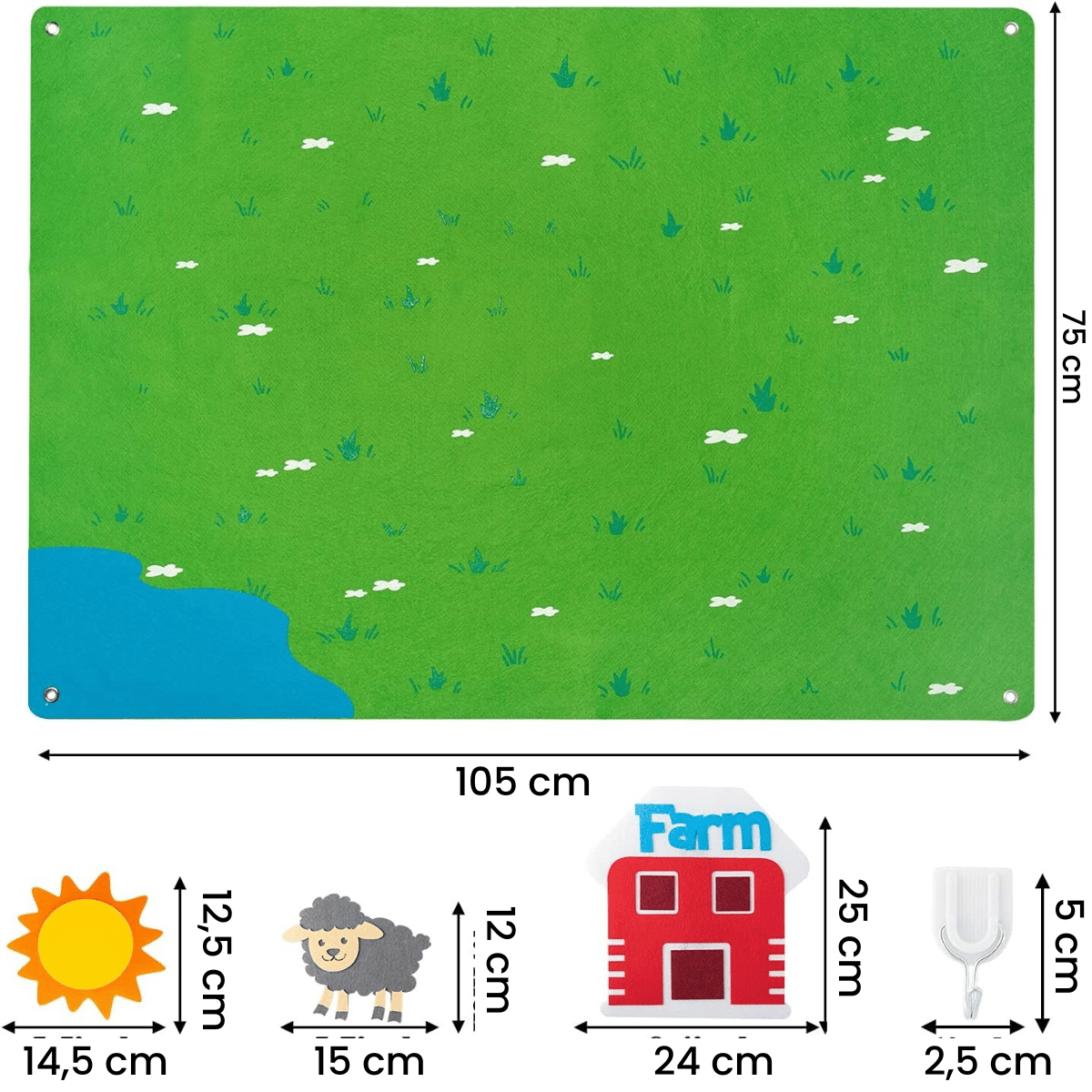 FeltBoard™ - Seznamte se s úžasnými zvířaty! - Plstěná deska