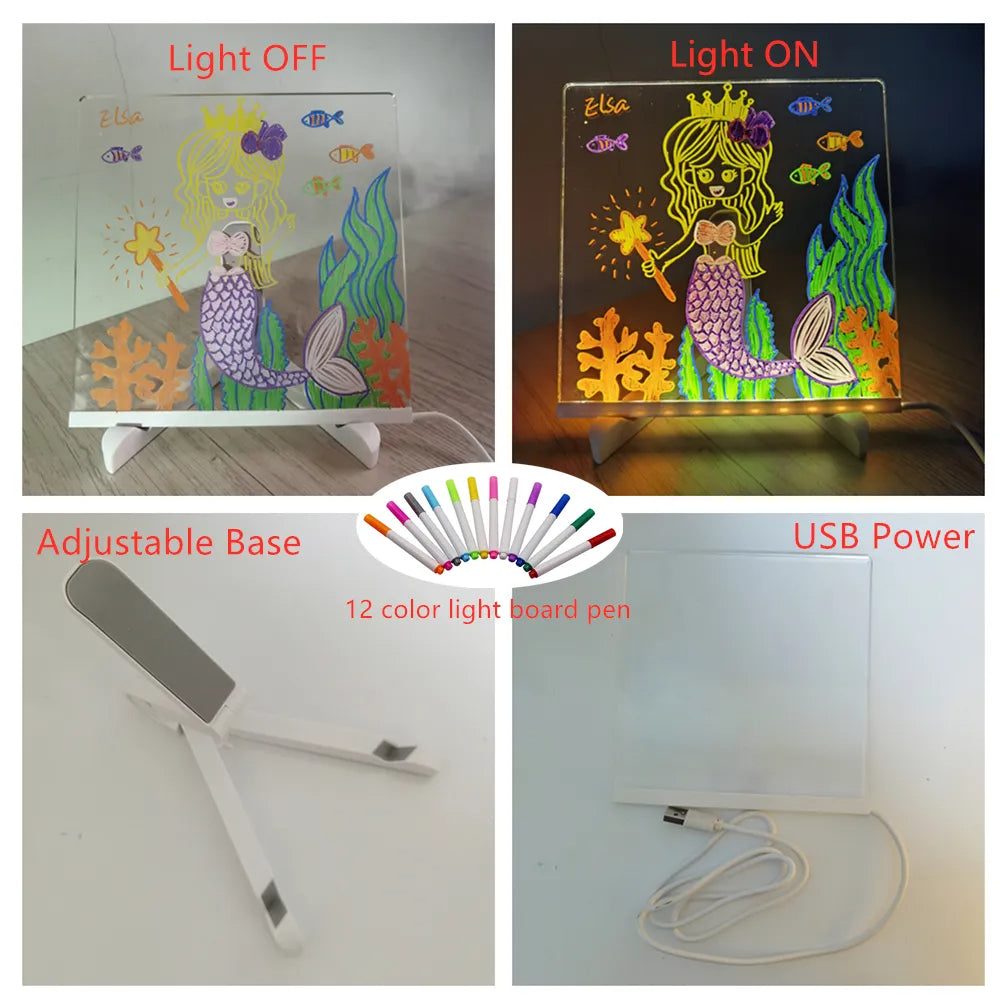 Drawing Light™ - Zářící příběhy - Osvětlená kreslicí tabule