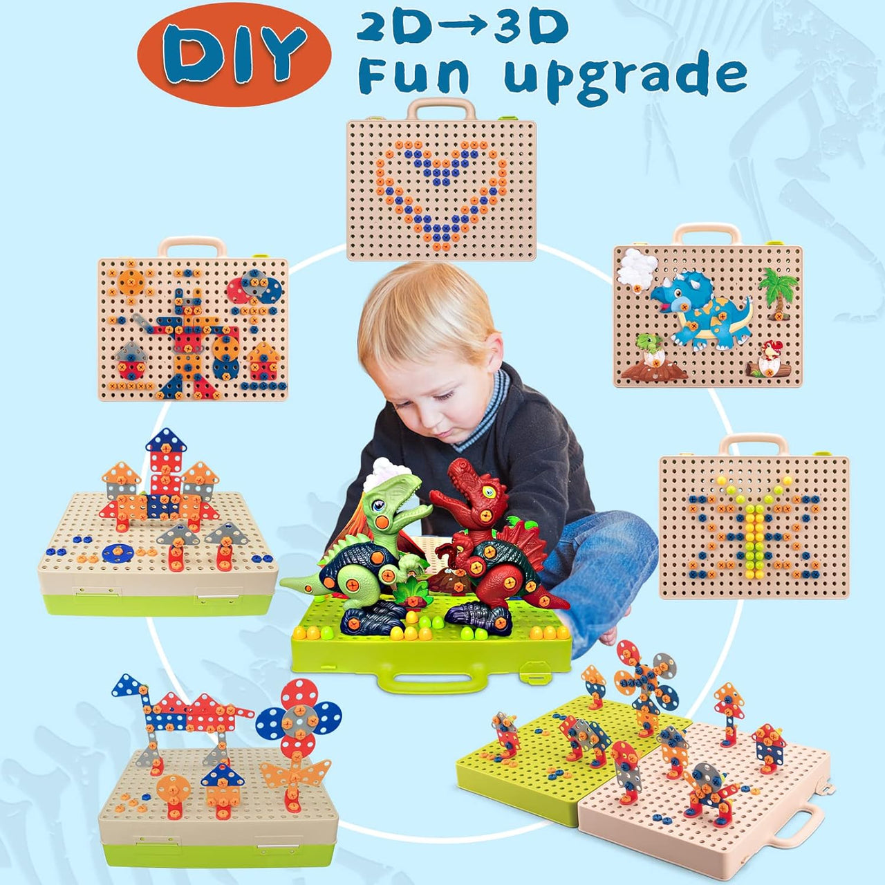 Little Dino Toolbox™ - Vrták a design - Stavební hračky Dino