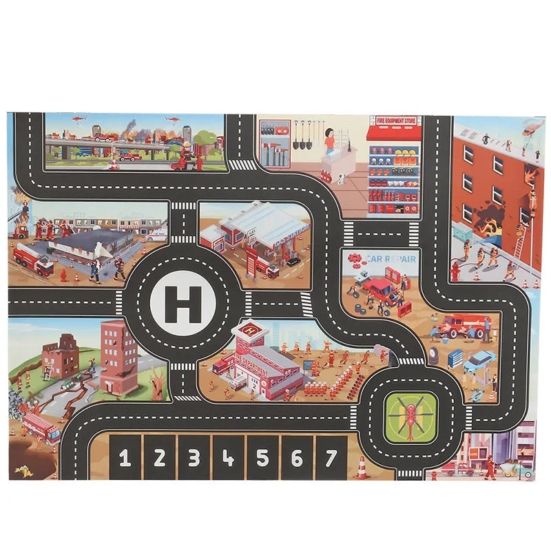 Car Adventure - Magic City Playmat™ - hrací podložka s autíčky ve městě