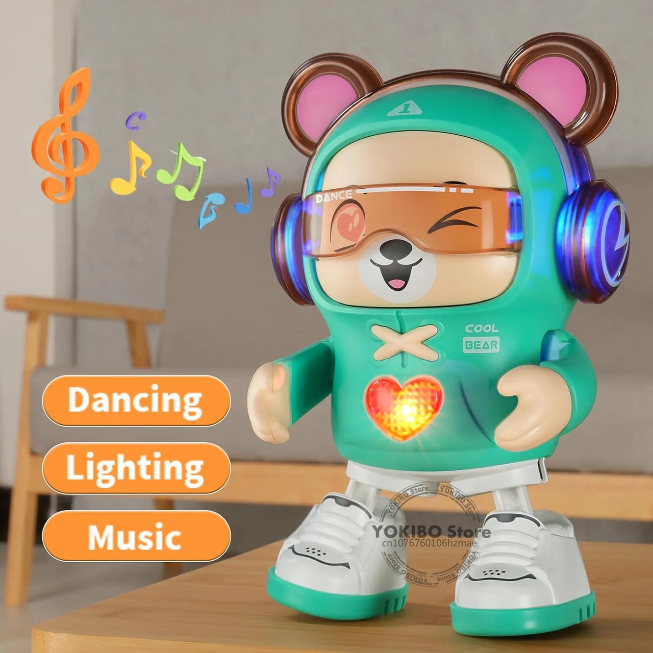 Dancing Bear Robot™ - Rozvoj motorických dovedností - Tančící hračka panenka