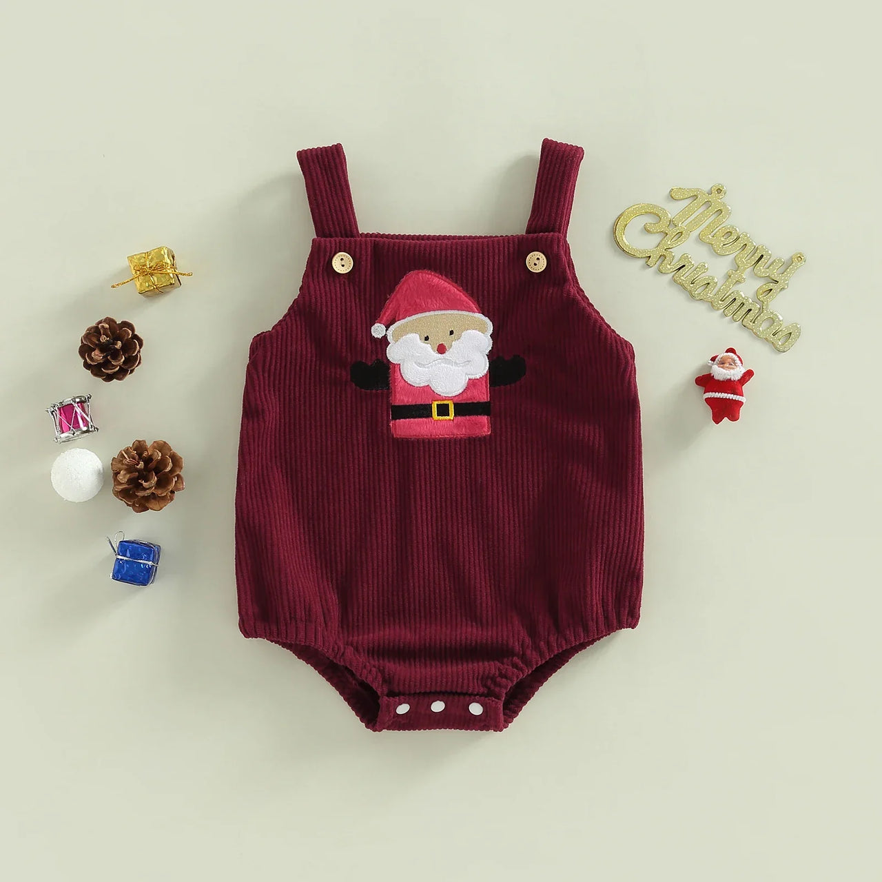 Mini Fashion™ - Vánoční design - Overall Christmas Romper