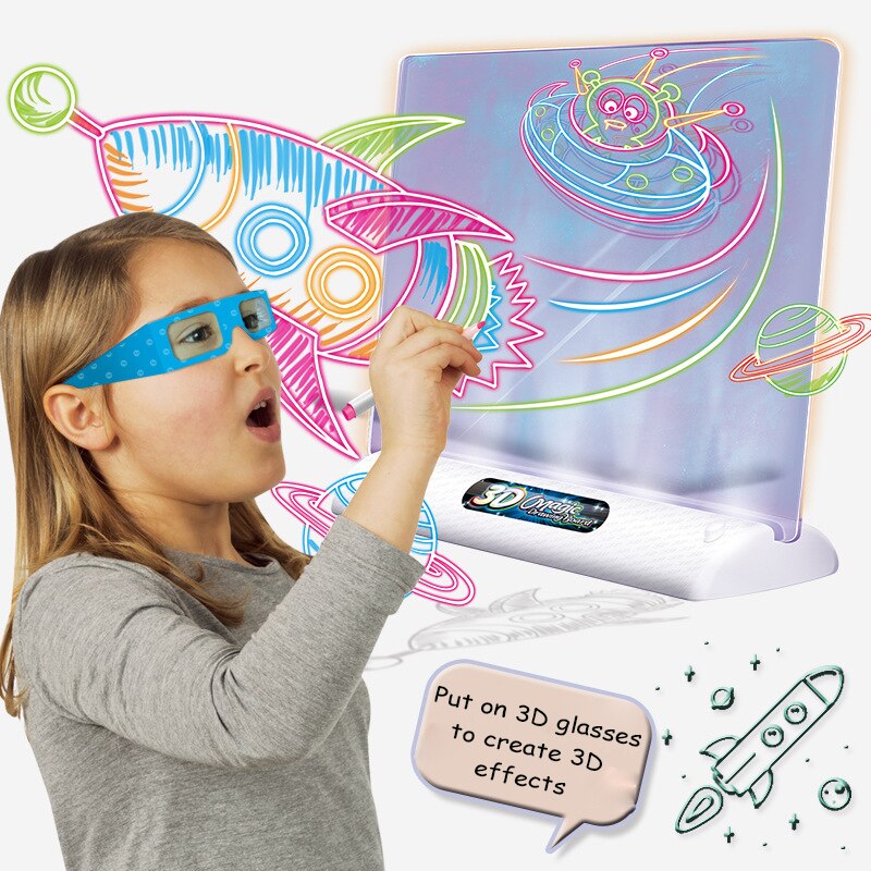 Magic Drawing Board™ - Svítící umění - svítící 3D kreslicí tabule